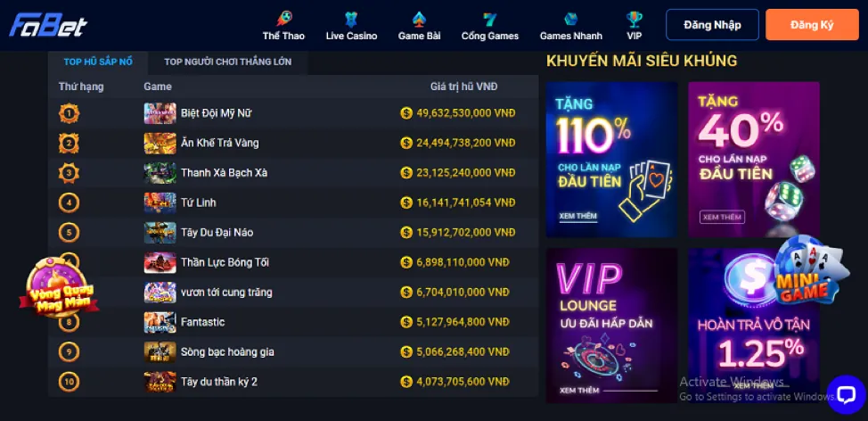 Các sự kiện khuyến mãi b52win hàng ngày